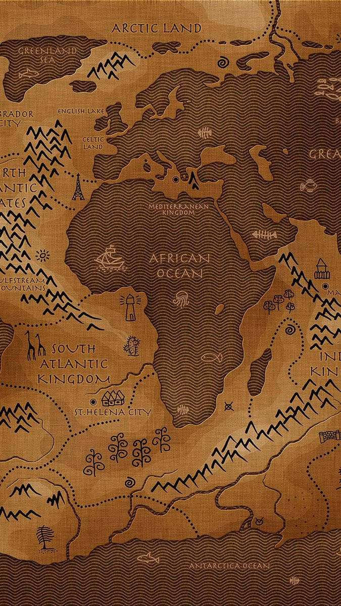 Continent Map Africa Iphone Wallpaper