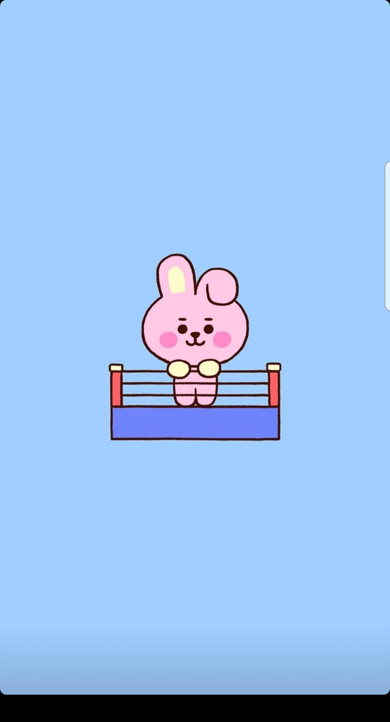 Cooky Bt21 In A Ring Wallpaper