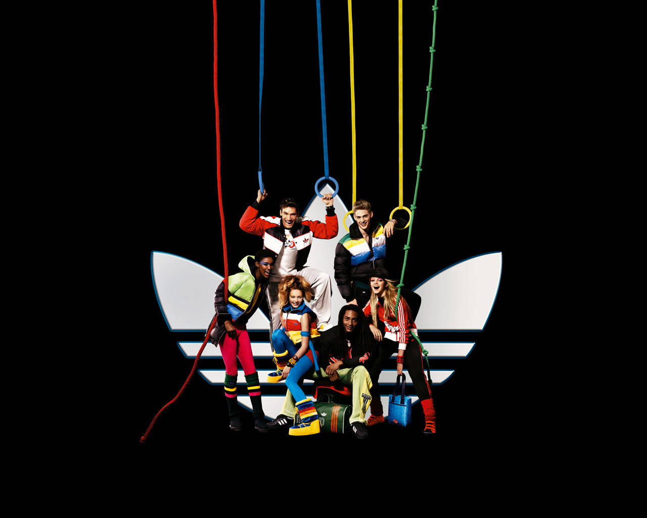 Cool Adidas Logo People Wallpaper