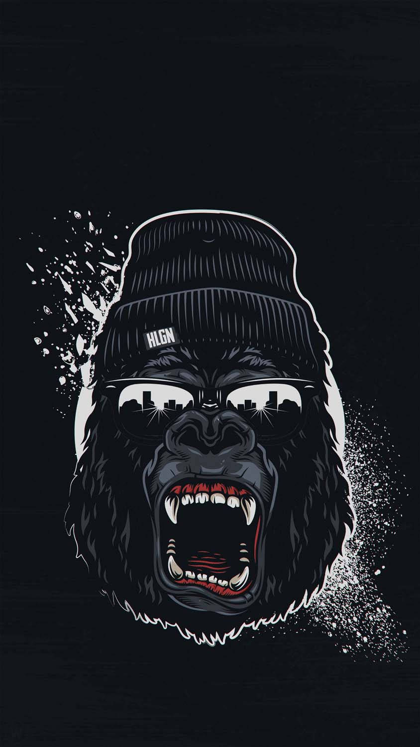 Cool Art Black Gorilla Iphone Wallpaper