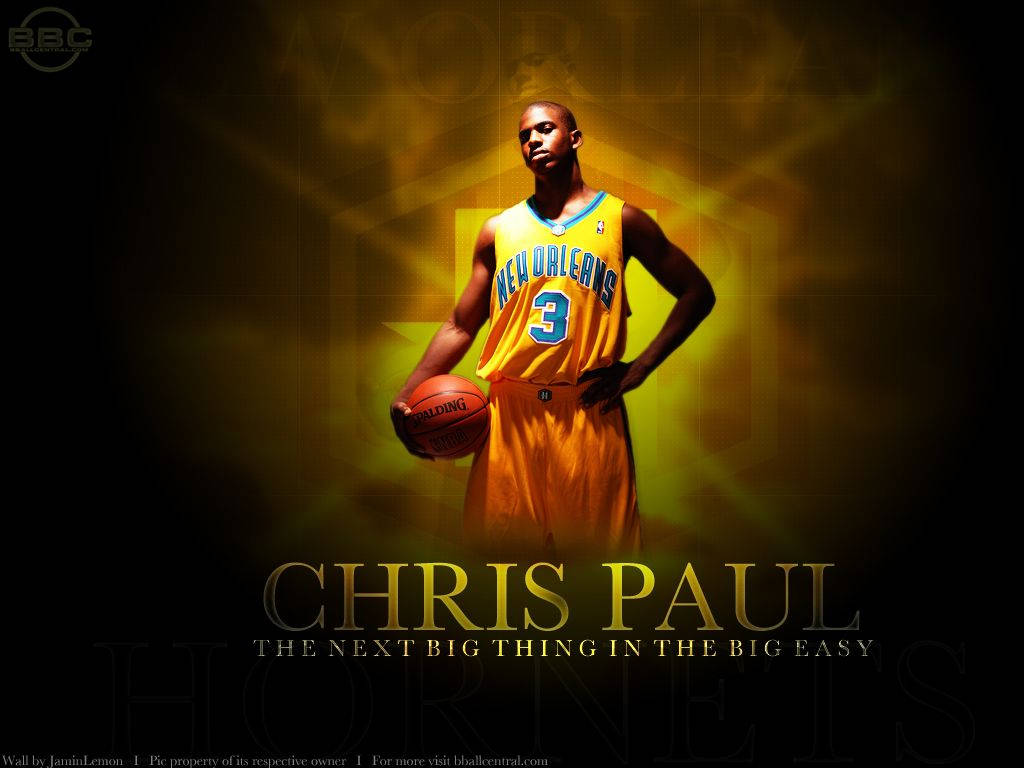Cool Basketball Chris Paul Yellow Wallpaper