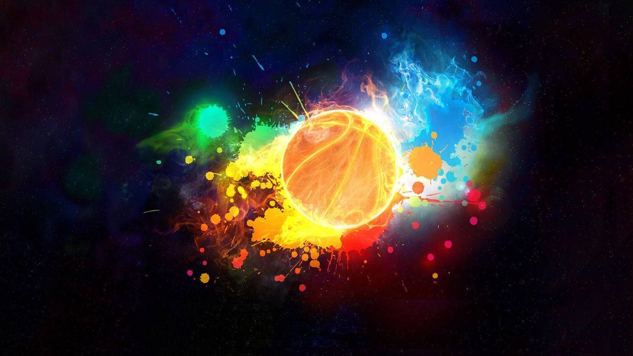 Cool Basketball In Space Wallpaper