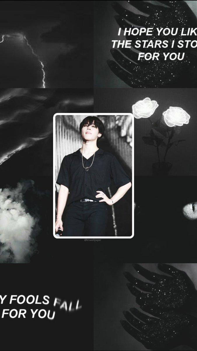 Cool Black Jimin Aesthetic Wallpaper