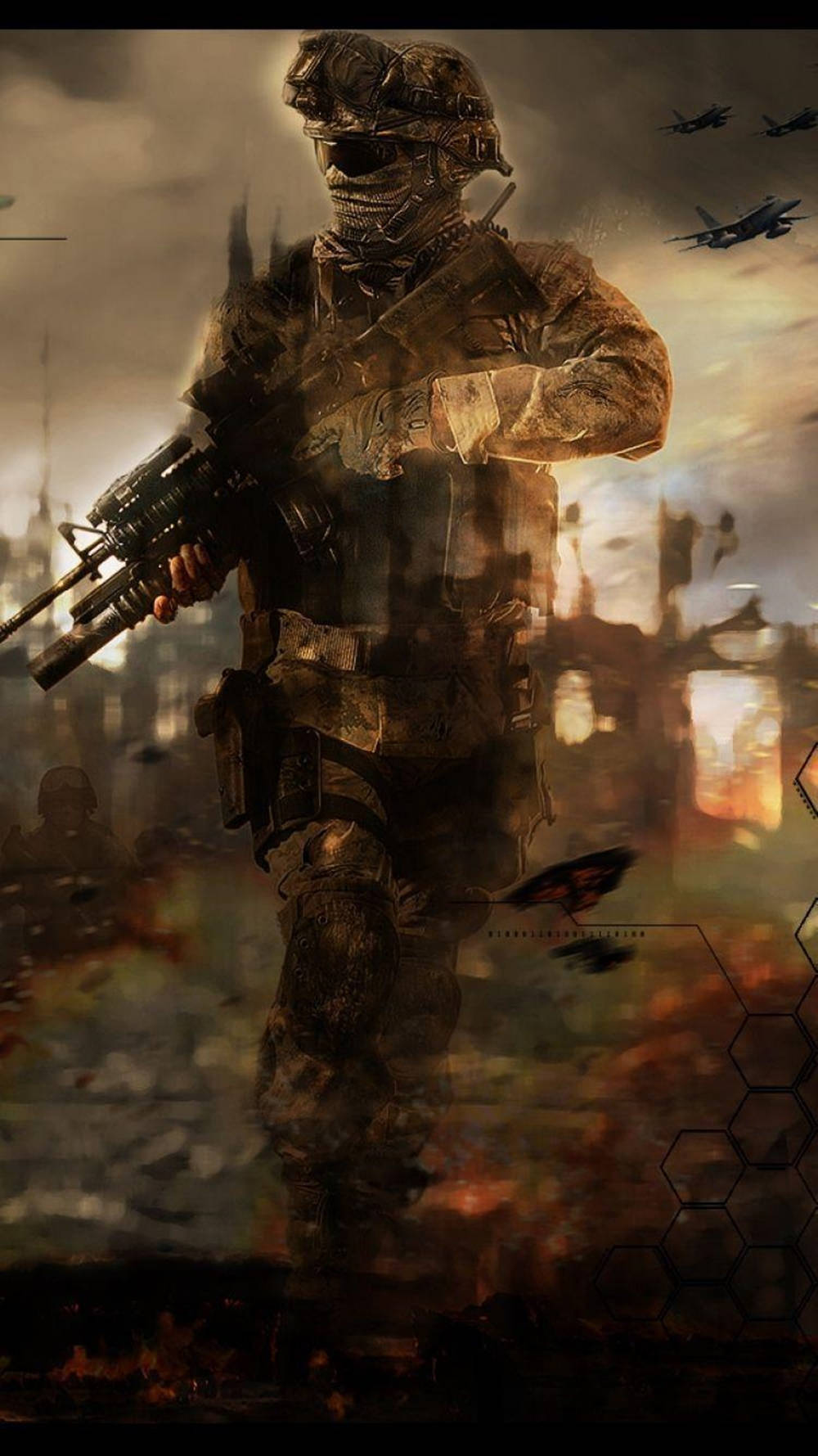 Cool Call Of Duty Modern Warfare Iphone Roach In Battle Wallpaper