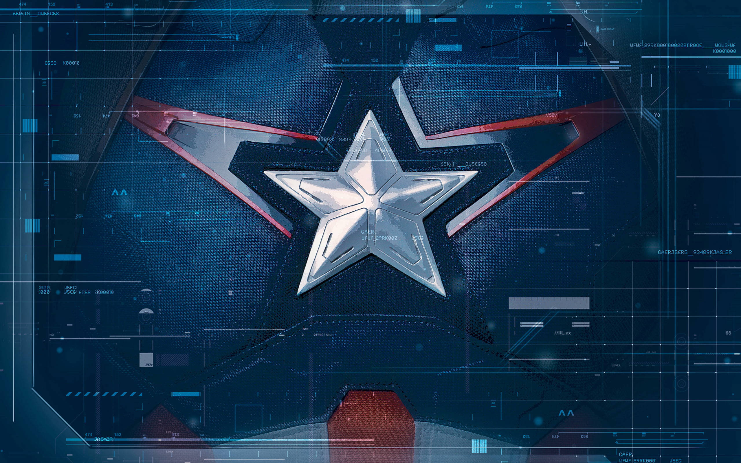 Cool Captain America Logo Tablet Wallpaper