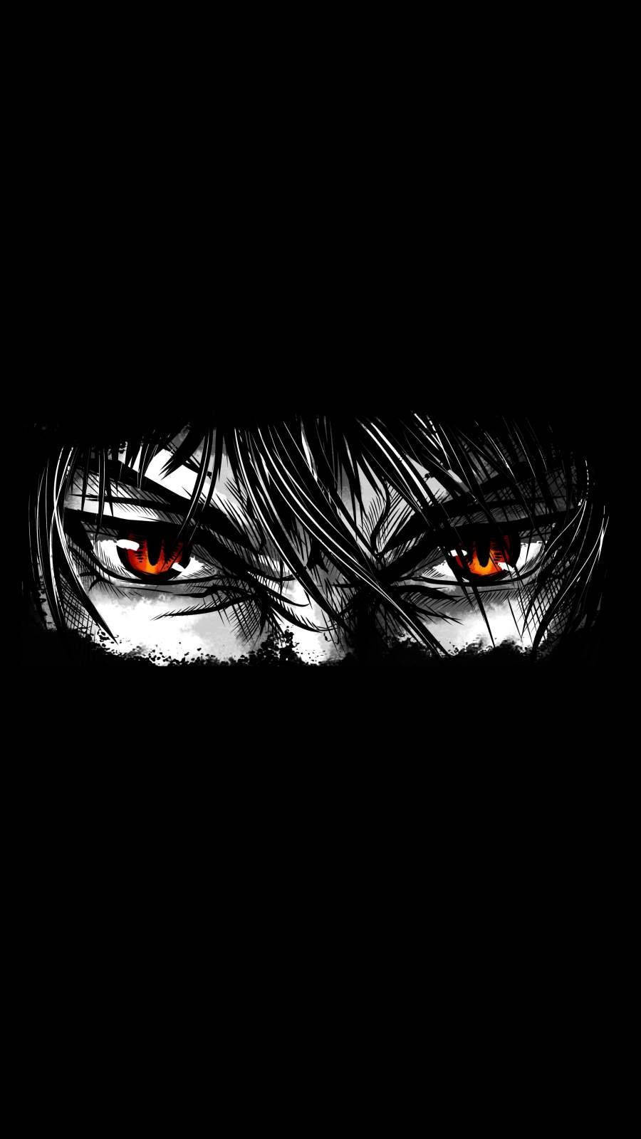 Cool Eyes Anime Black And White Iphone Wallpaper