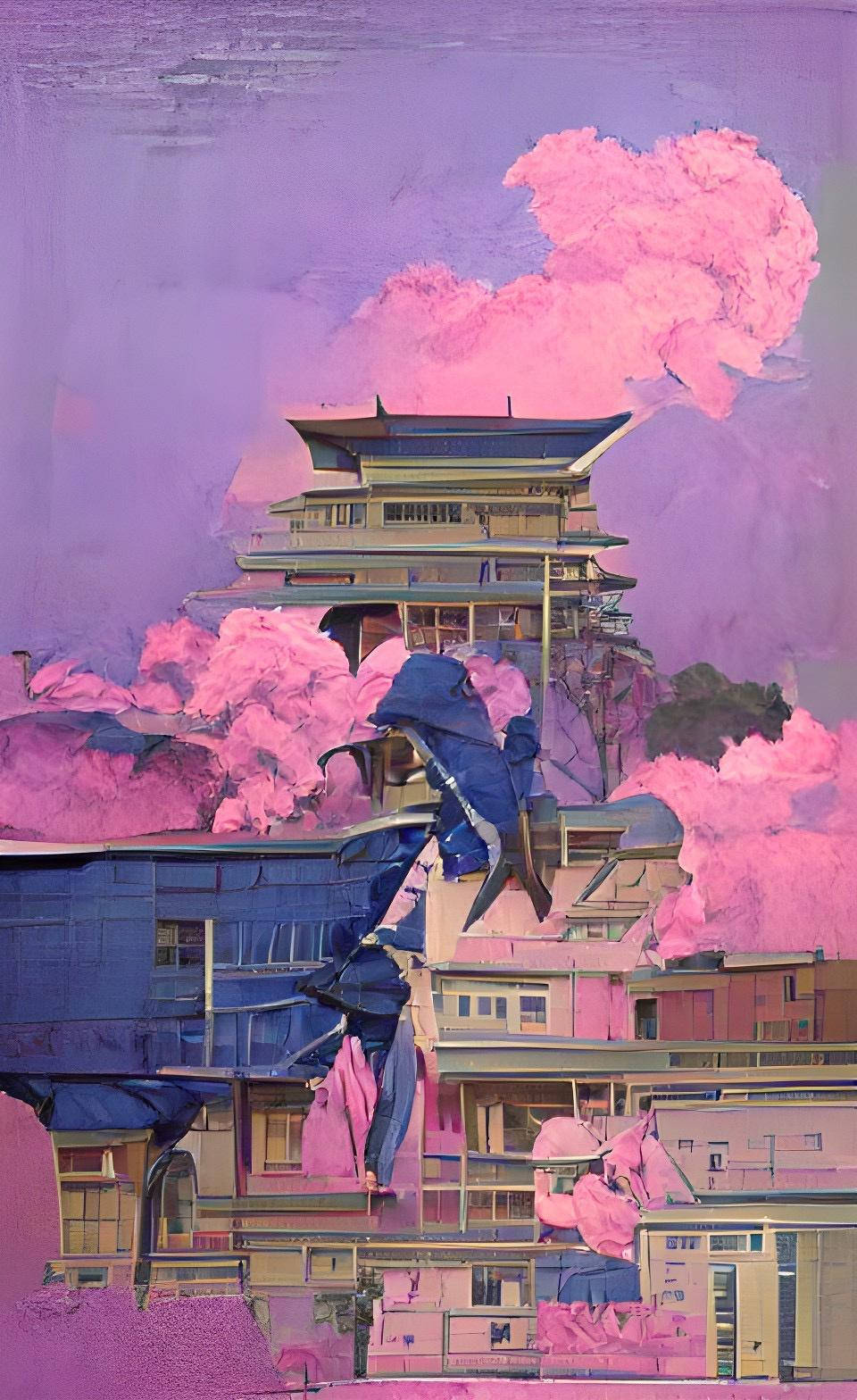 Cool Japan Art Bisexual Colors Wallpaper