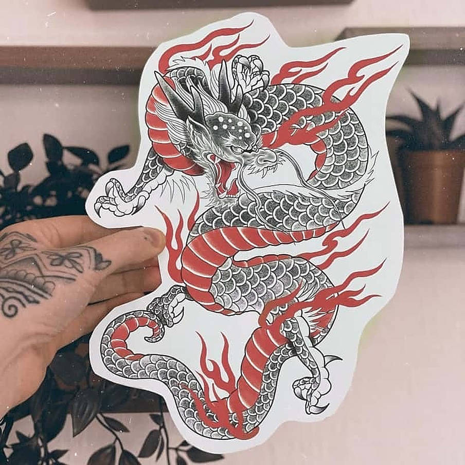 Cool Japanese Dragon Tattoo Wallpaper