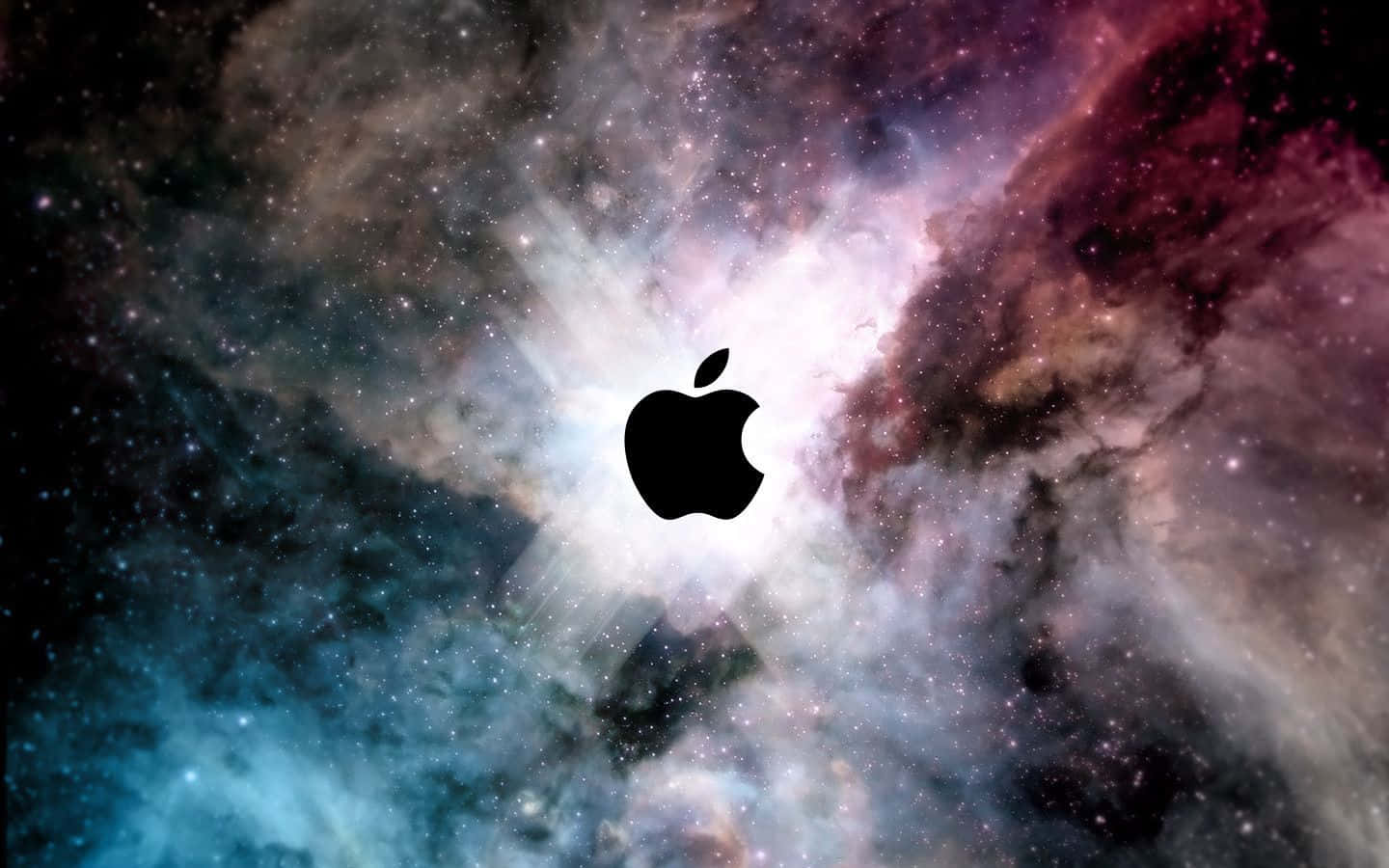 Cool Mac Logo Multi Colored Nebula Wallpaper