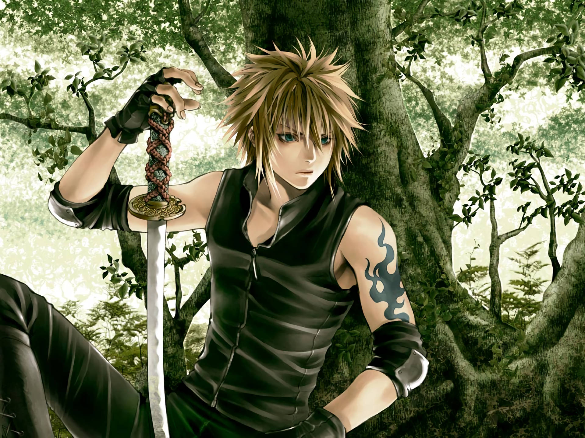 Cool Male Anime Character Wallpaper