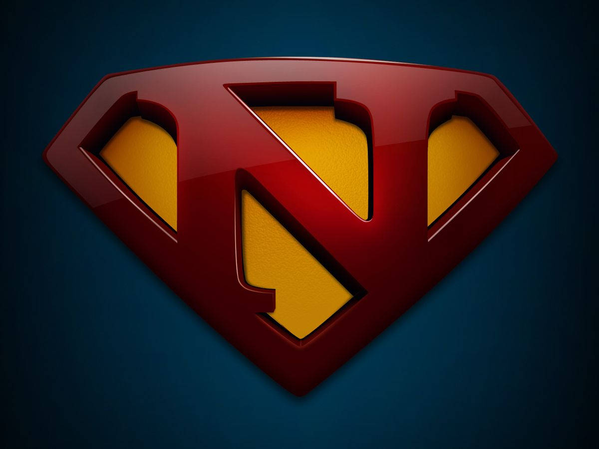 Cool N Glossy Superman Logo Wallpaper