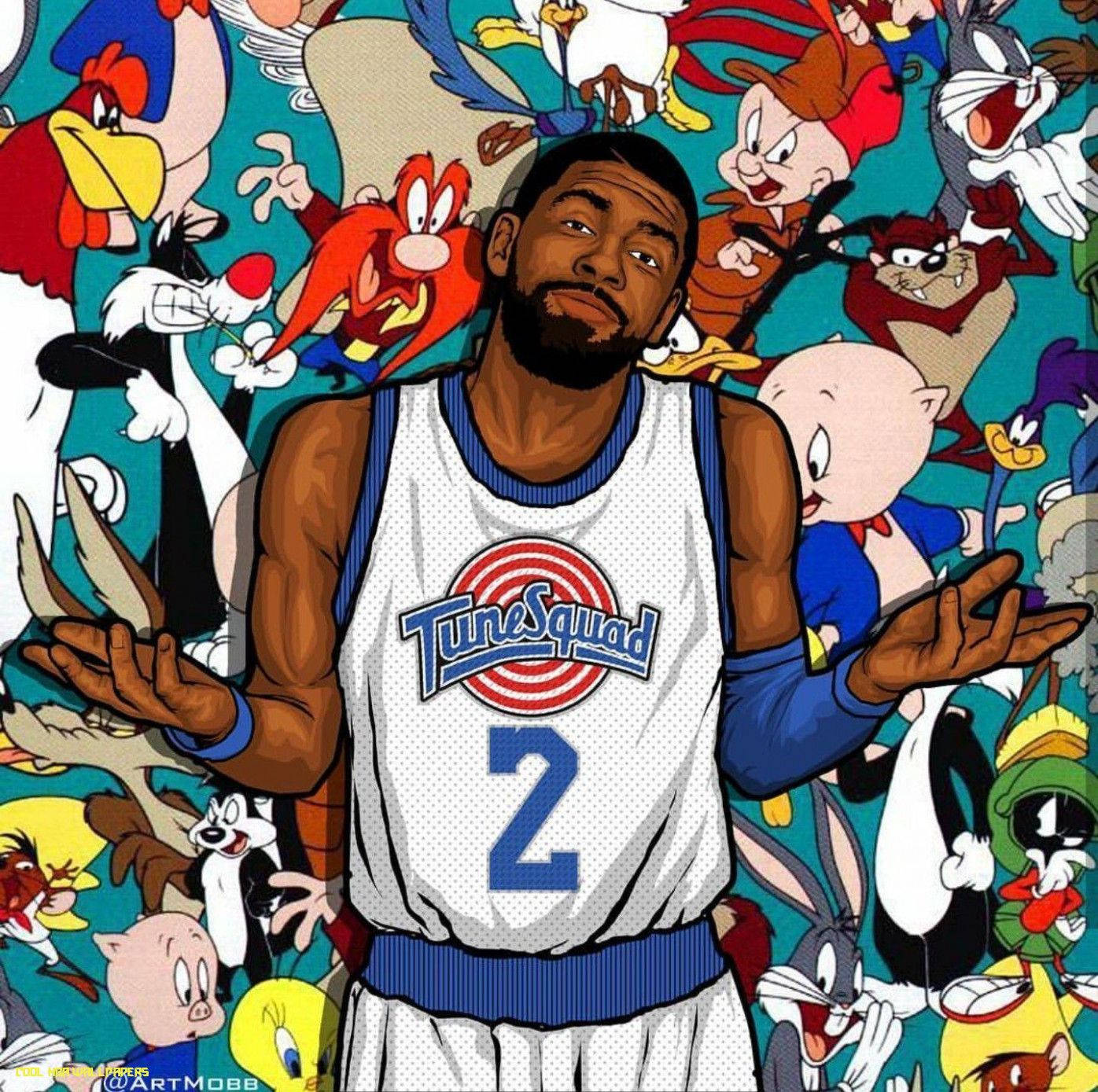 Cool Nba Kyrie Irving Tune Squad Wallpaper