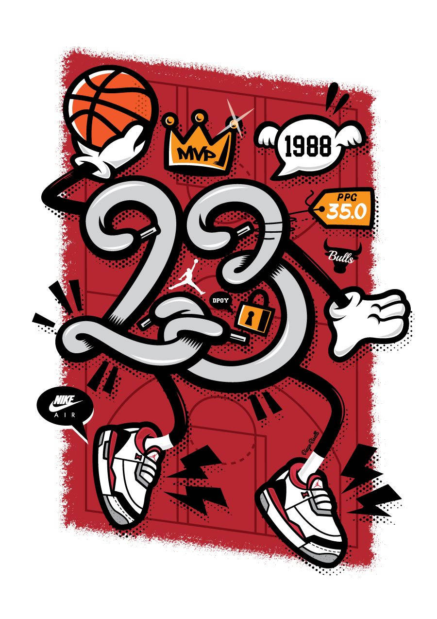 Cool Number 23 Michael Jordan Fan-art Wallpaper