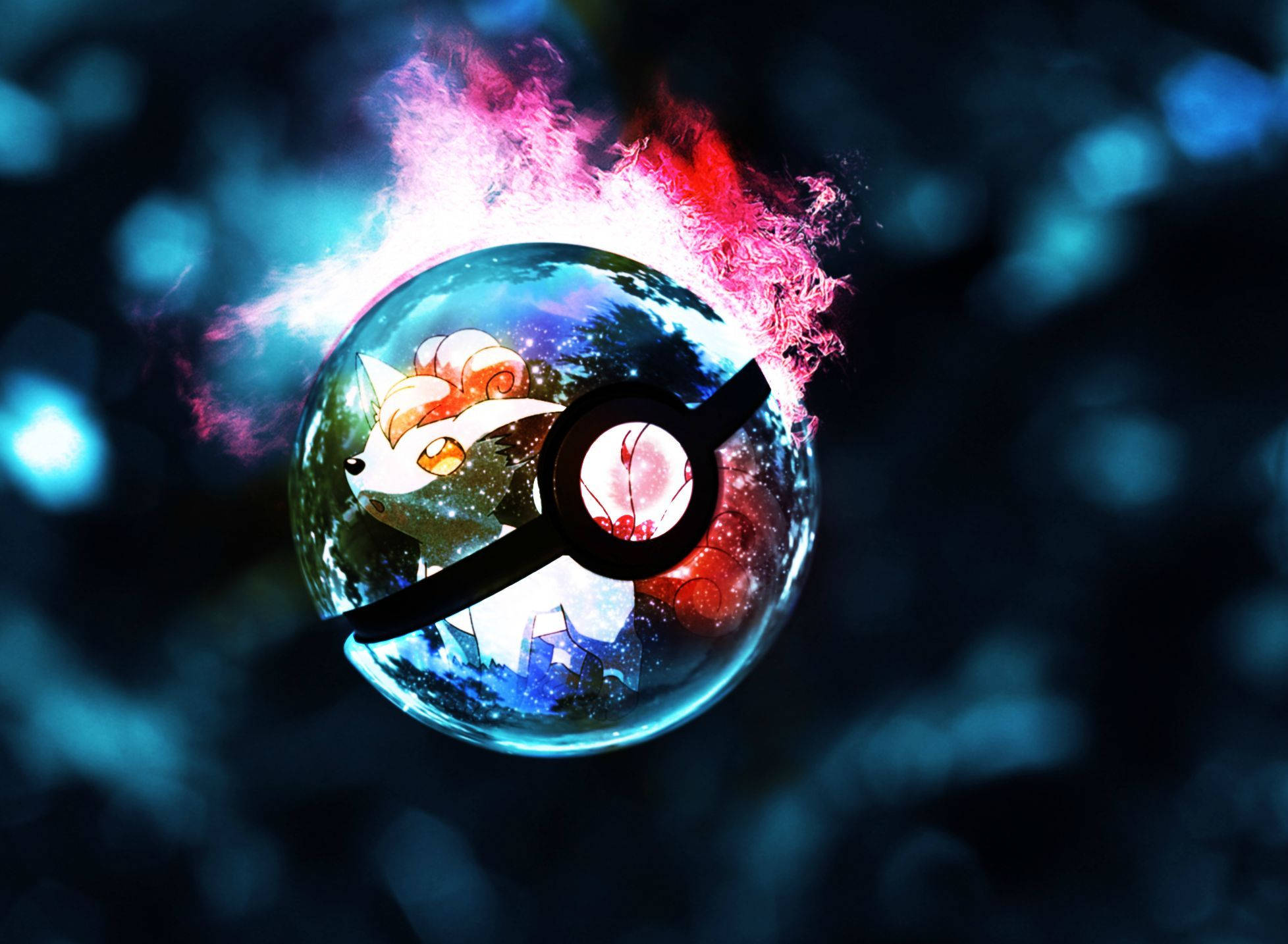 Cool Pokemon Ball-inspired Tablet Wallpaper