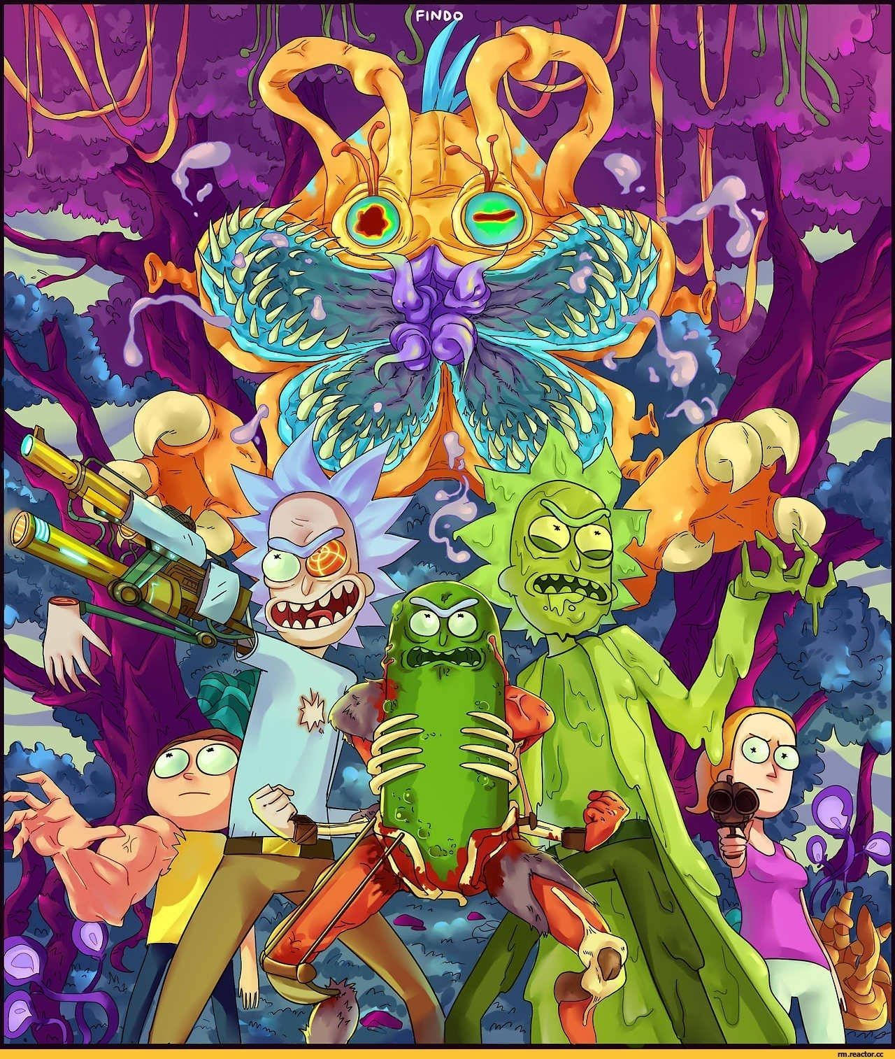 Cool Rick And Morty Characters Wallpaper