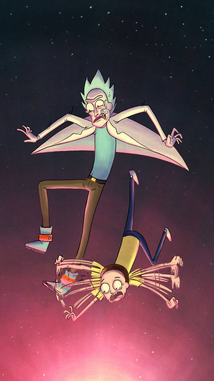Cool Rick And Morty Falling Wallpaper
