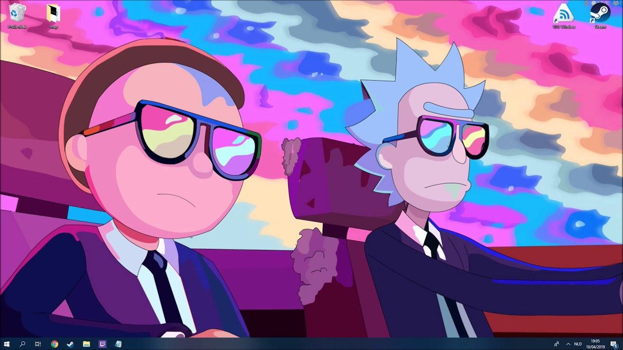 Cool Rick And Morty In Black Wallpaper