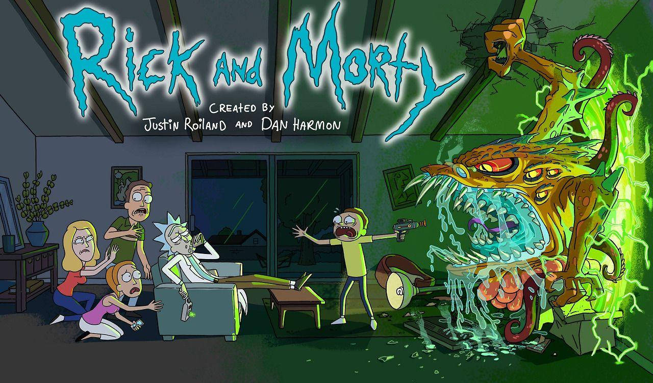 Cool Rick And Morty Portal Monster Wallpaper