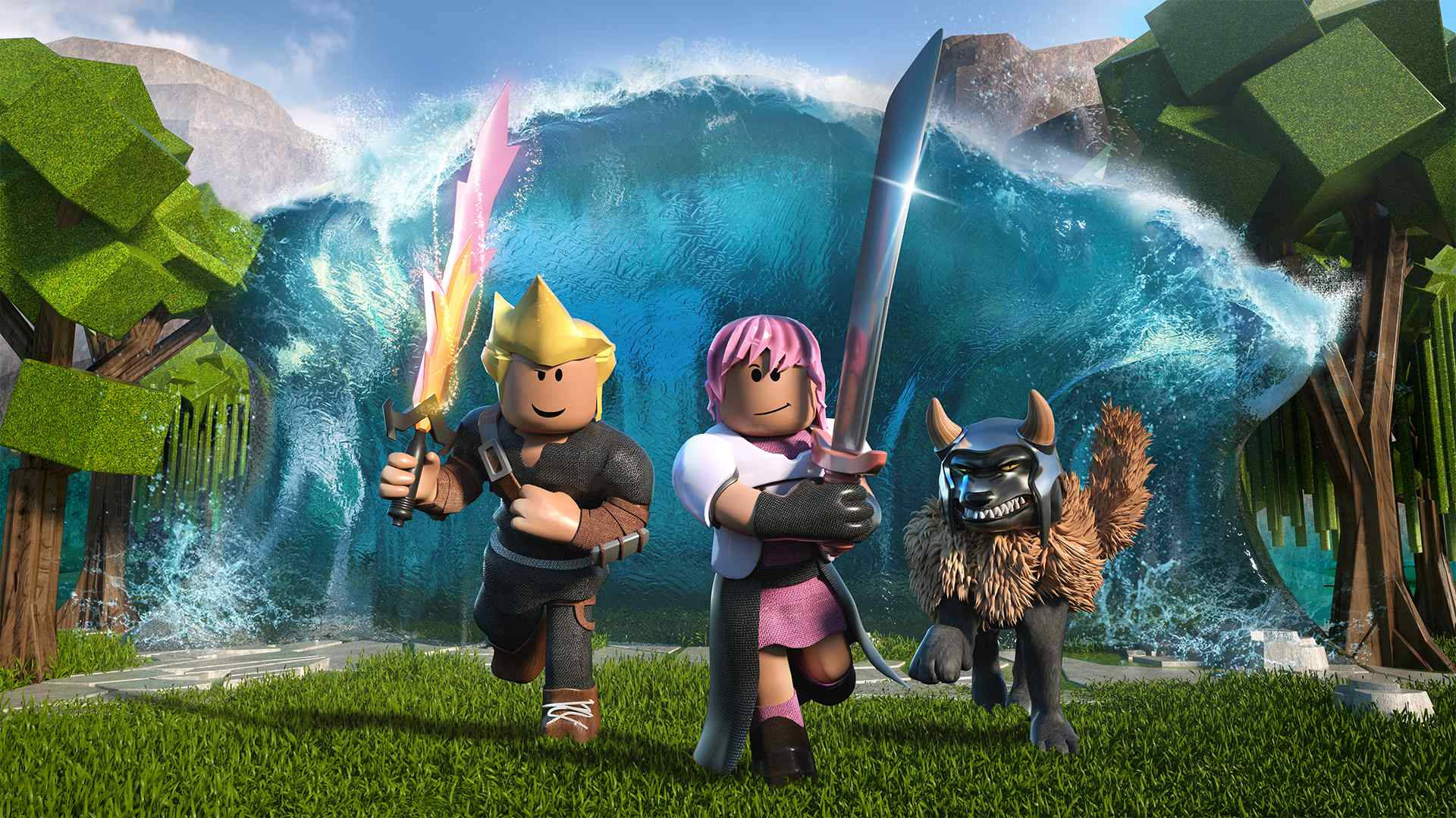 Download free Cool Roblox Running From Waves Wallpaper - MrWallpaper.com