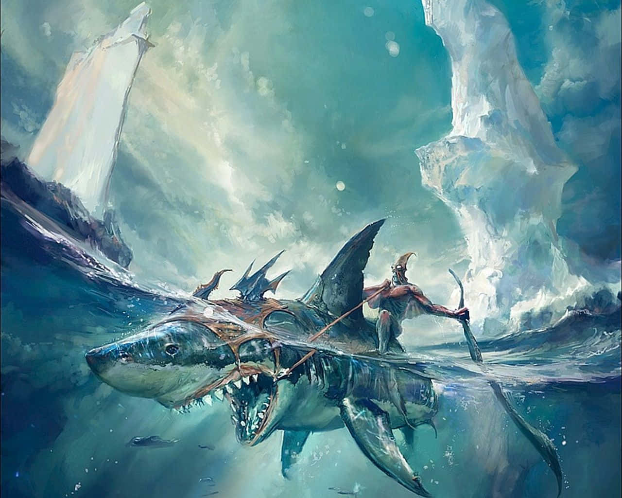 Cool Shark Fantasy Art Wallpaper