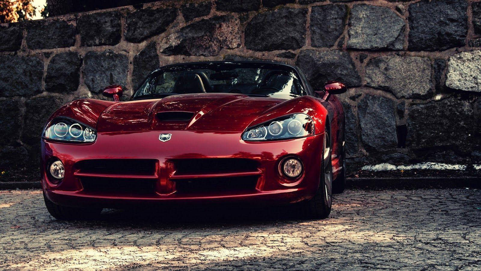 Cool Sports Car Red Viper Wallpaper