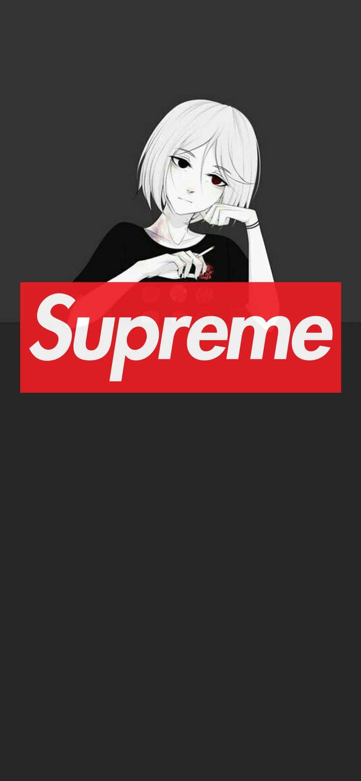 Cool Supreme Anime Black And White Anime Girl Wallpaper