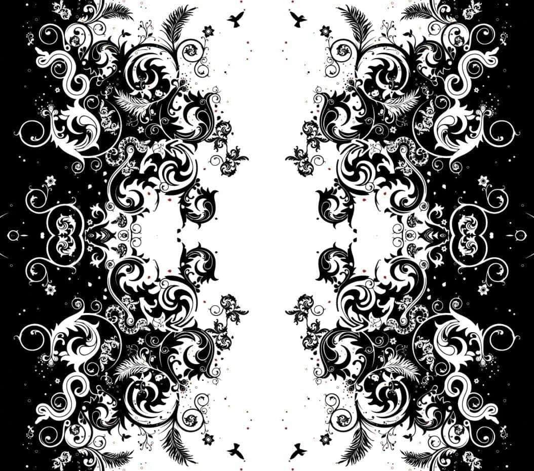 Cool Swirl Black And White Pattern Wallpaper