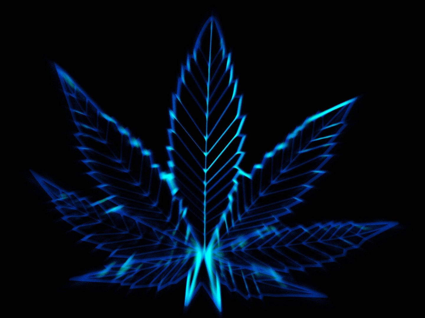 Cool Weed Blue Wallpaper