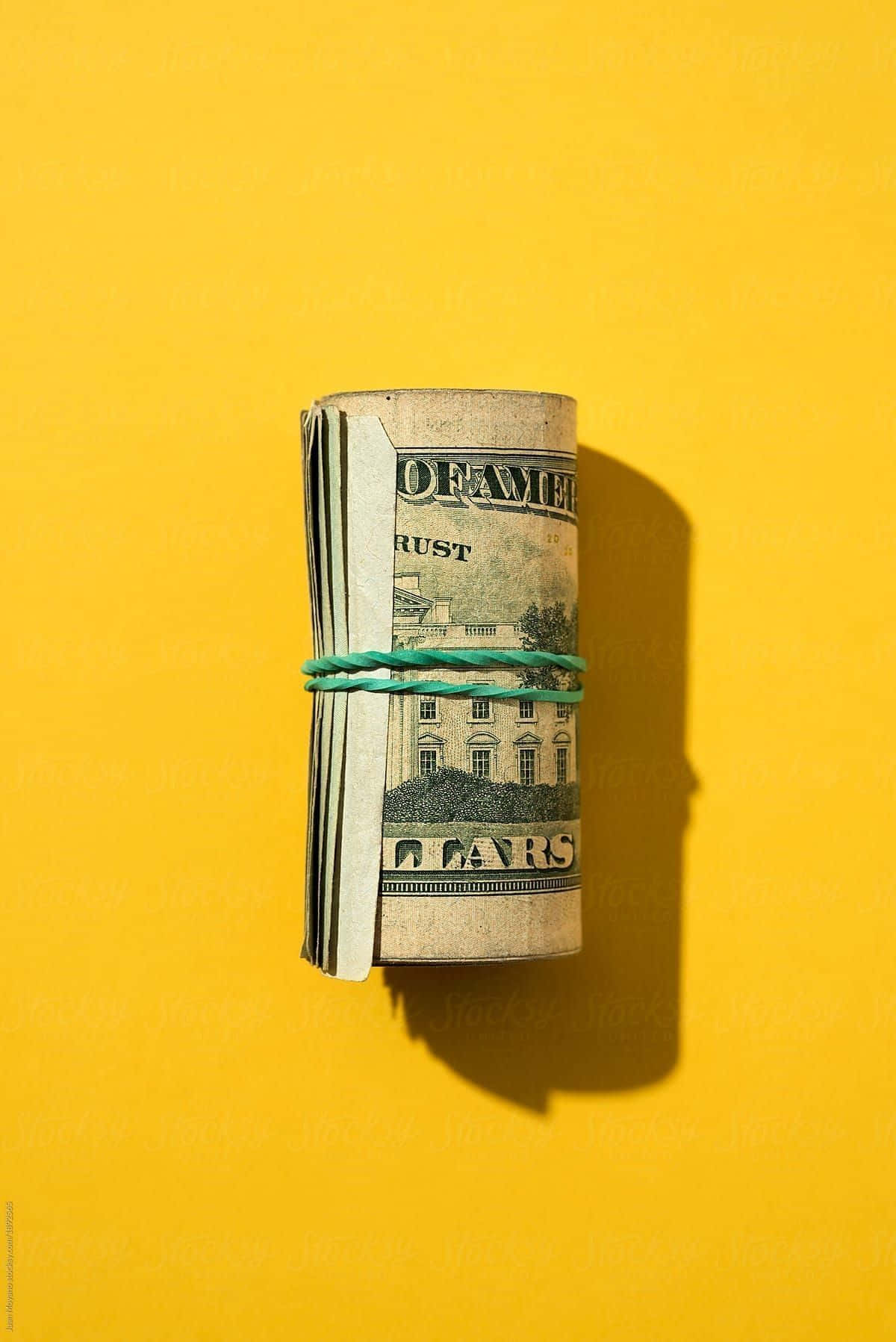 Cool Yellow Money Stack Wallpaper