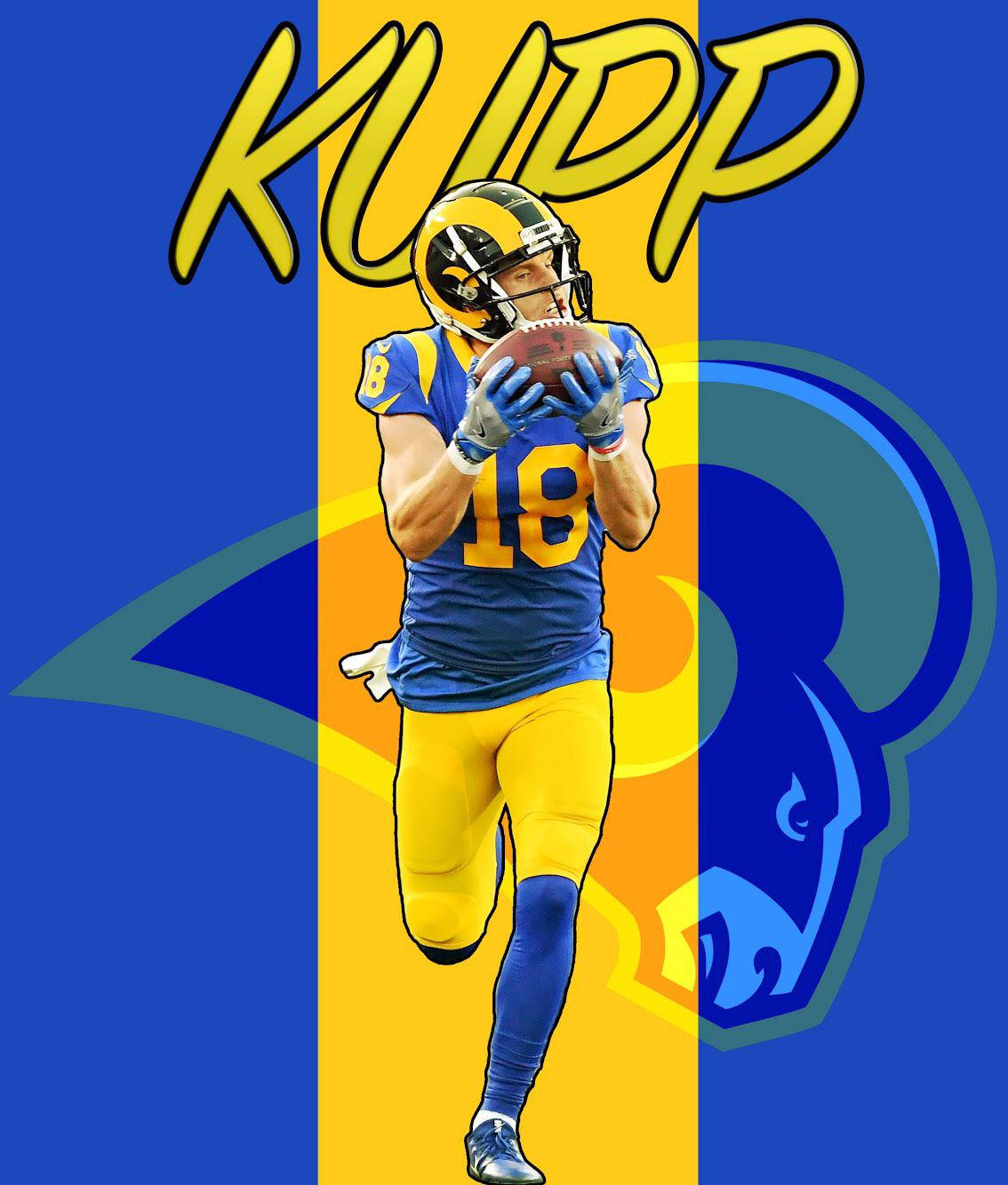 Cooper Kupp Nfl Los Angeles Rams Graphic Art Wallpaper
