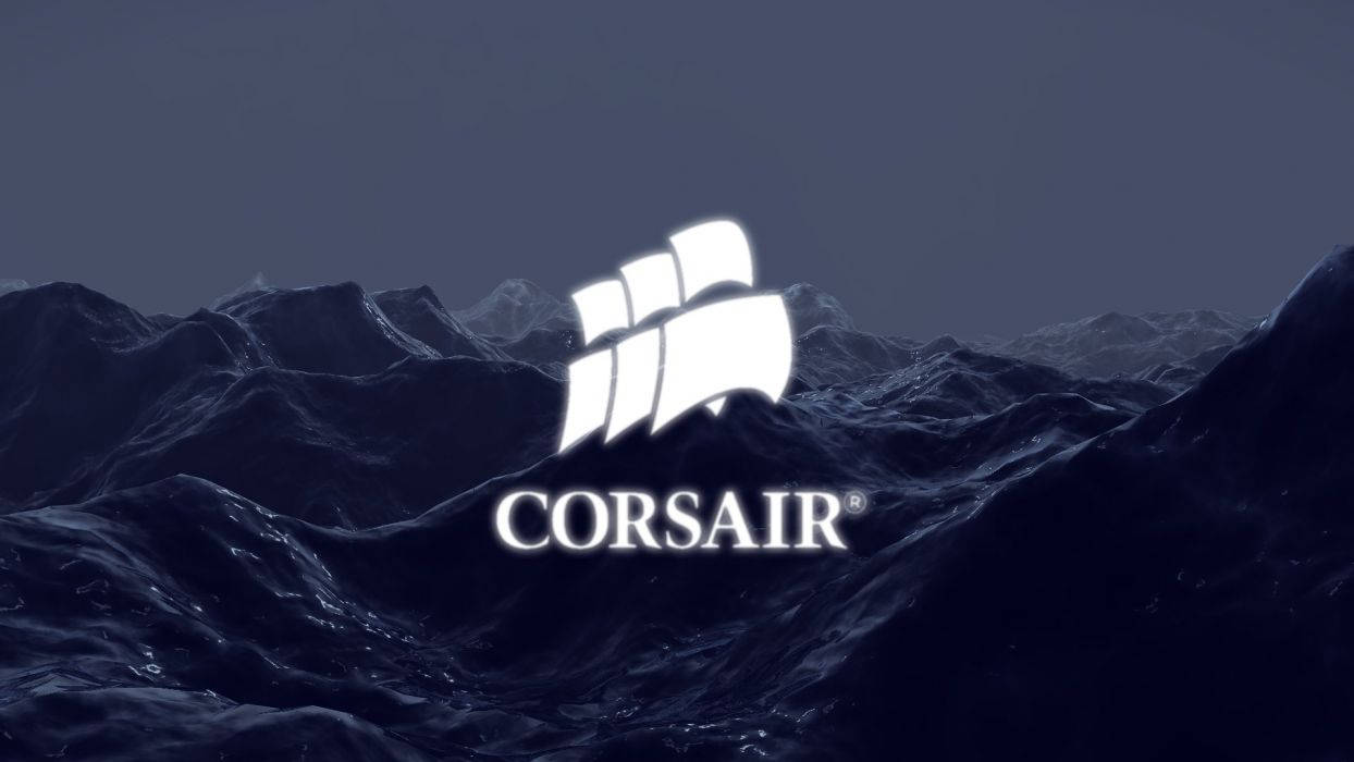 Corsair Logo On Sea Wallpaper