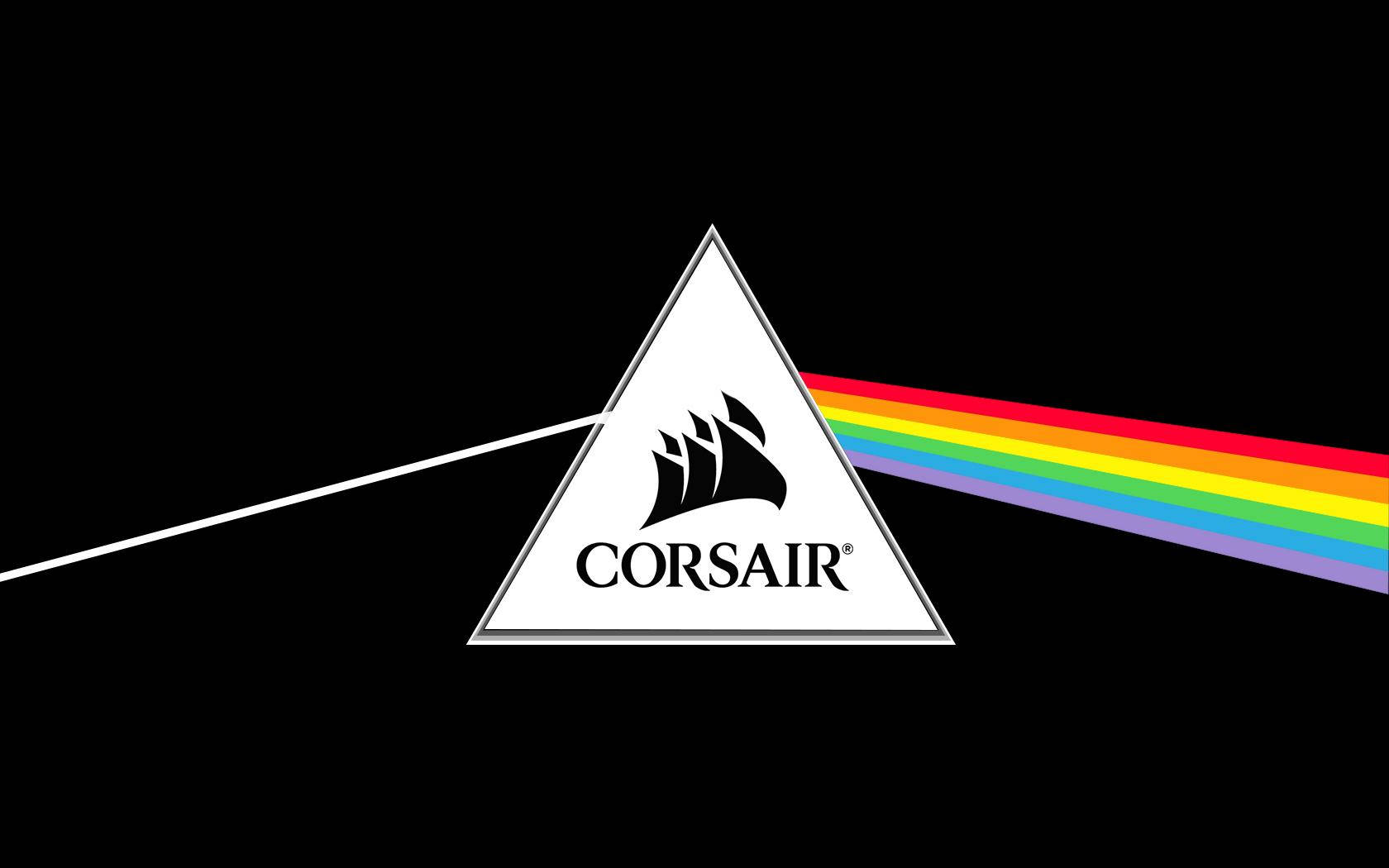 Corsair Triangle Rainbow Prism Wallpaper