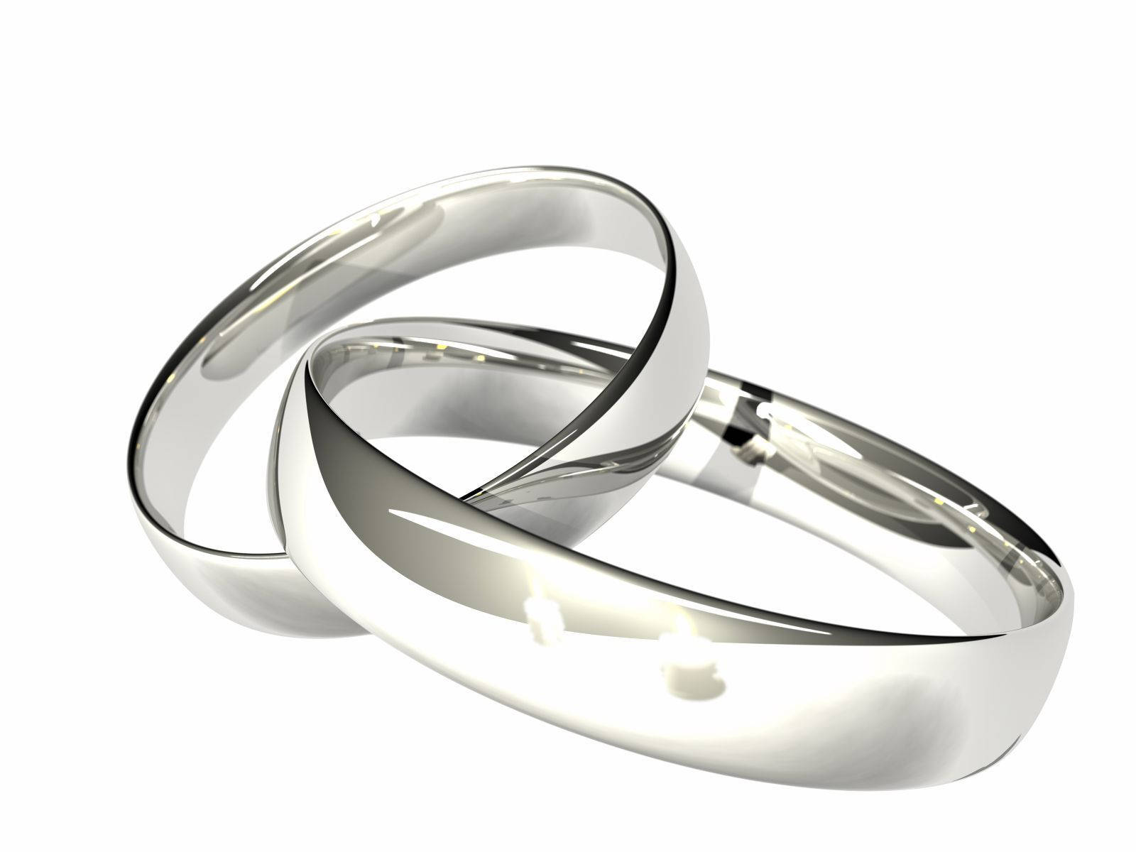 Couple Silver Wedding Rings Wallpaper