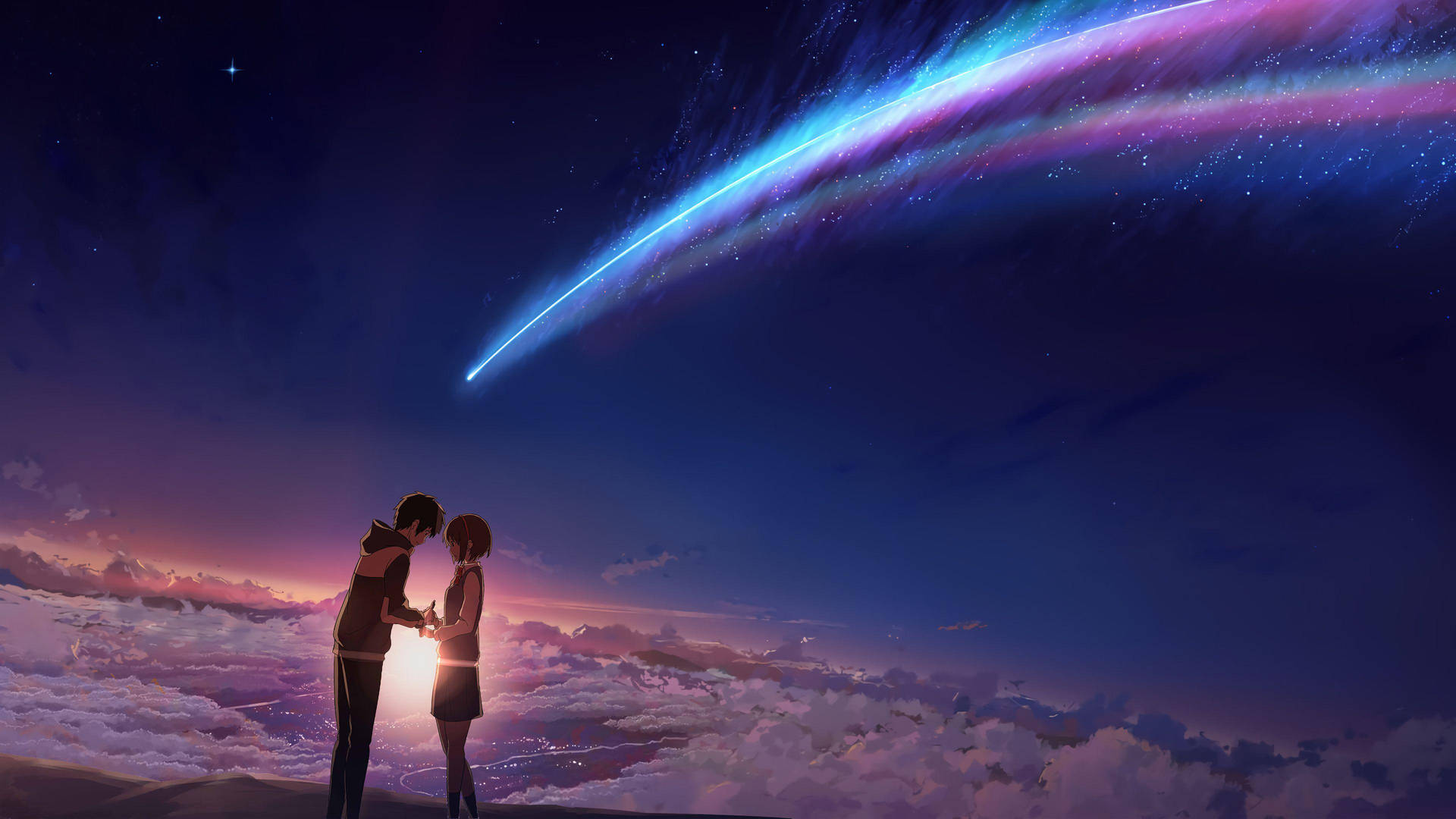 Download free Couple With Shooting Star Love Anime Wallpaper -  MrWallpaper.com