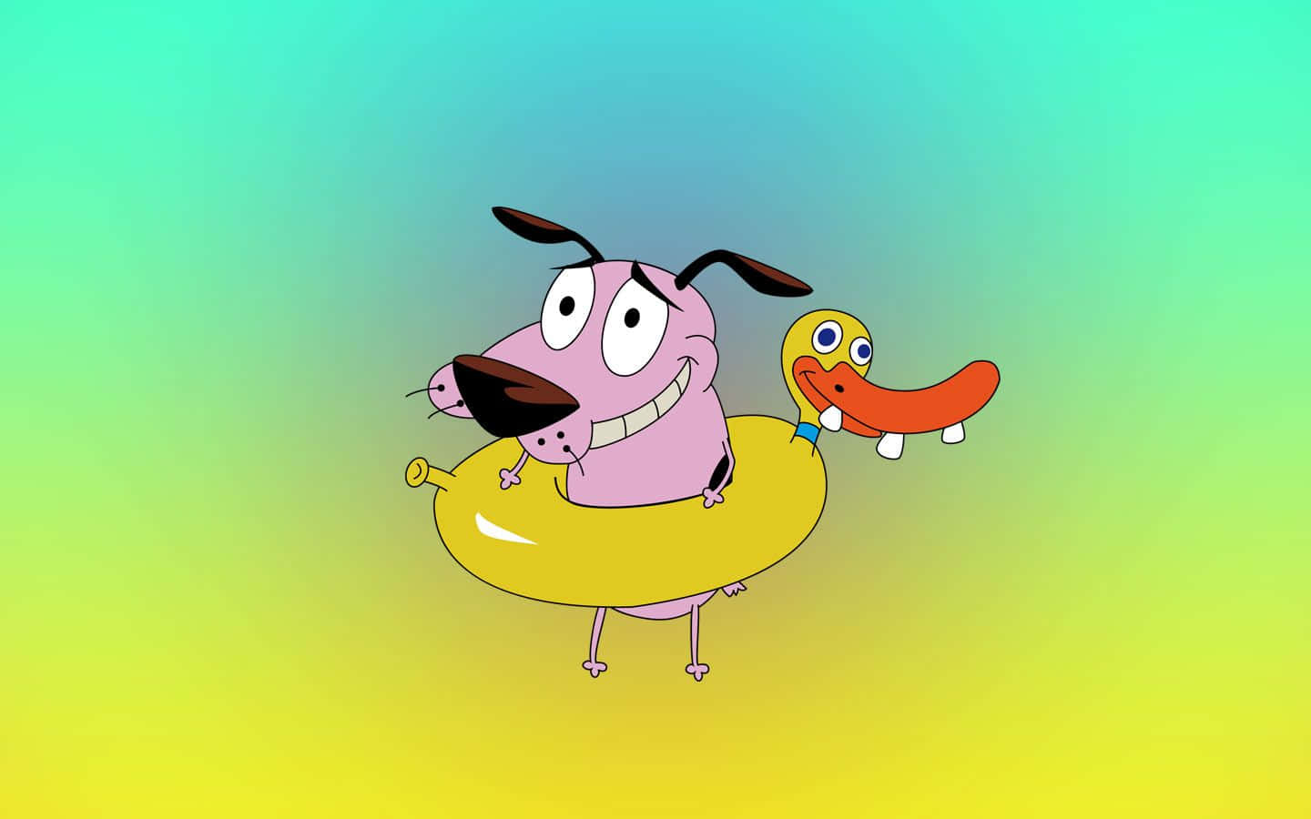 Courage The Cowardly Dog Duck Lifebuoy Wallpaper