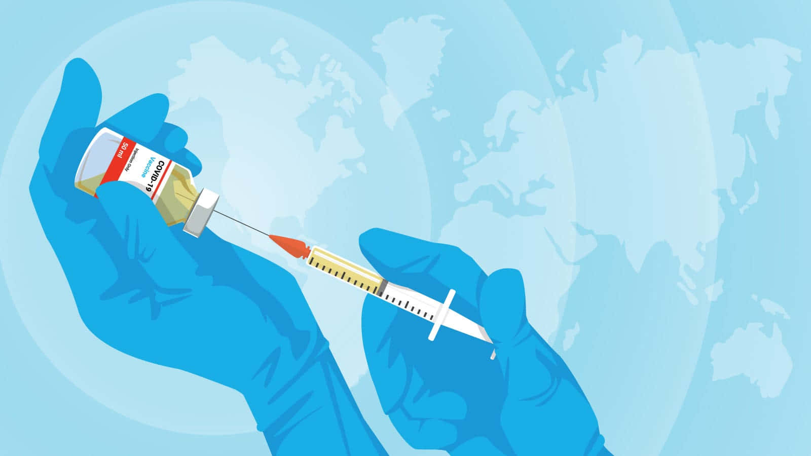Covid-19 Vaccine Loading Syringe Digital Art Wallpaper