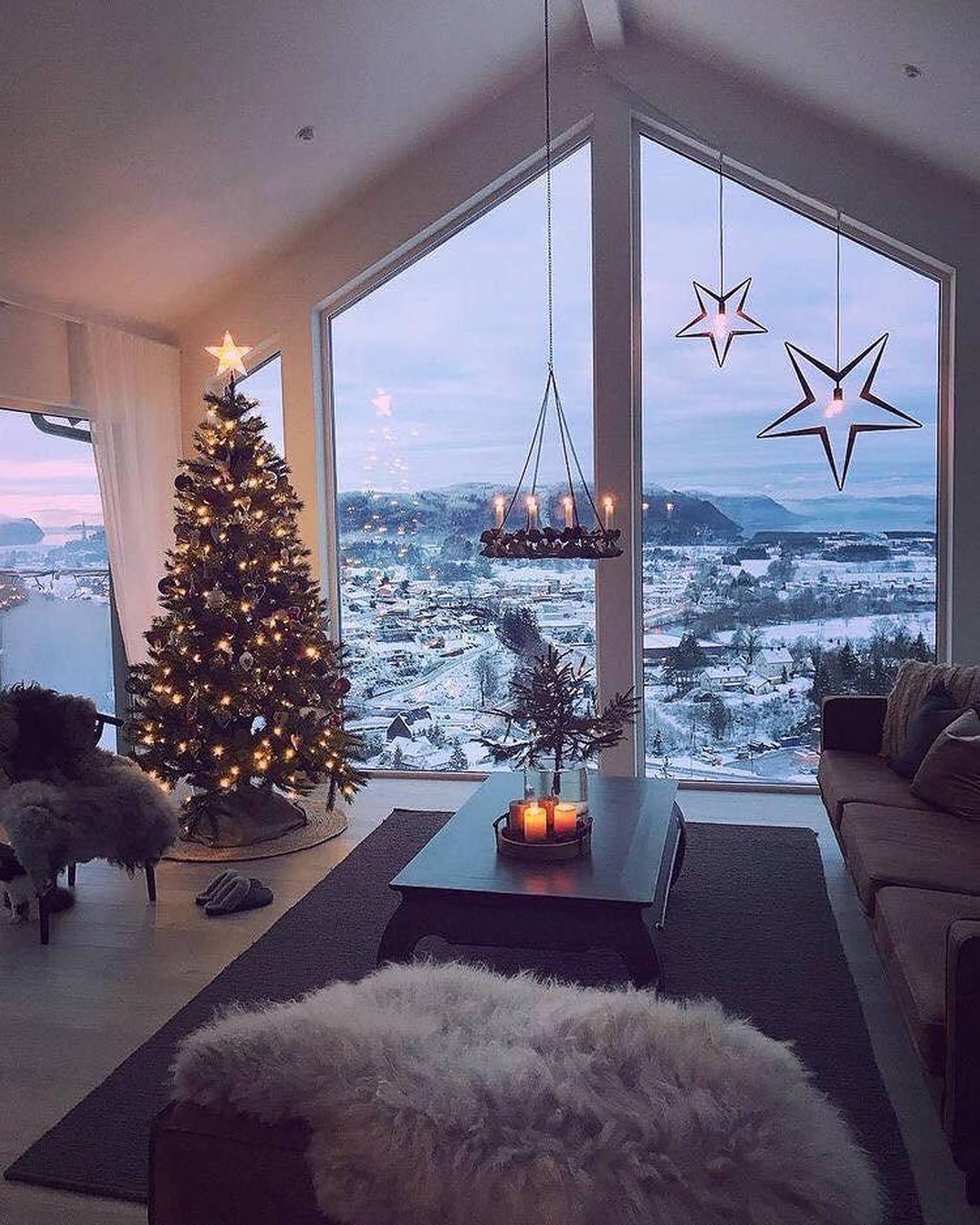 Cozy Christmas Aesthetic Window Wallpaper