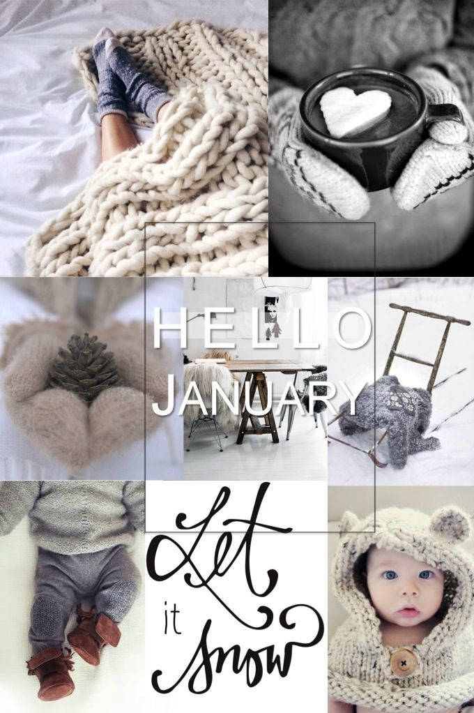 Cozy January Collage Wallpaper