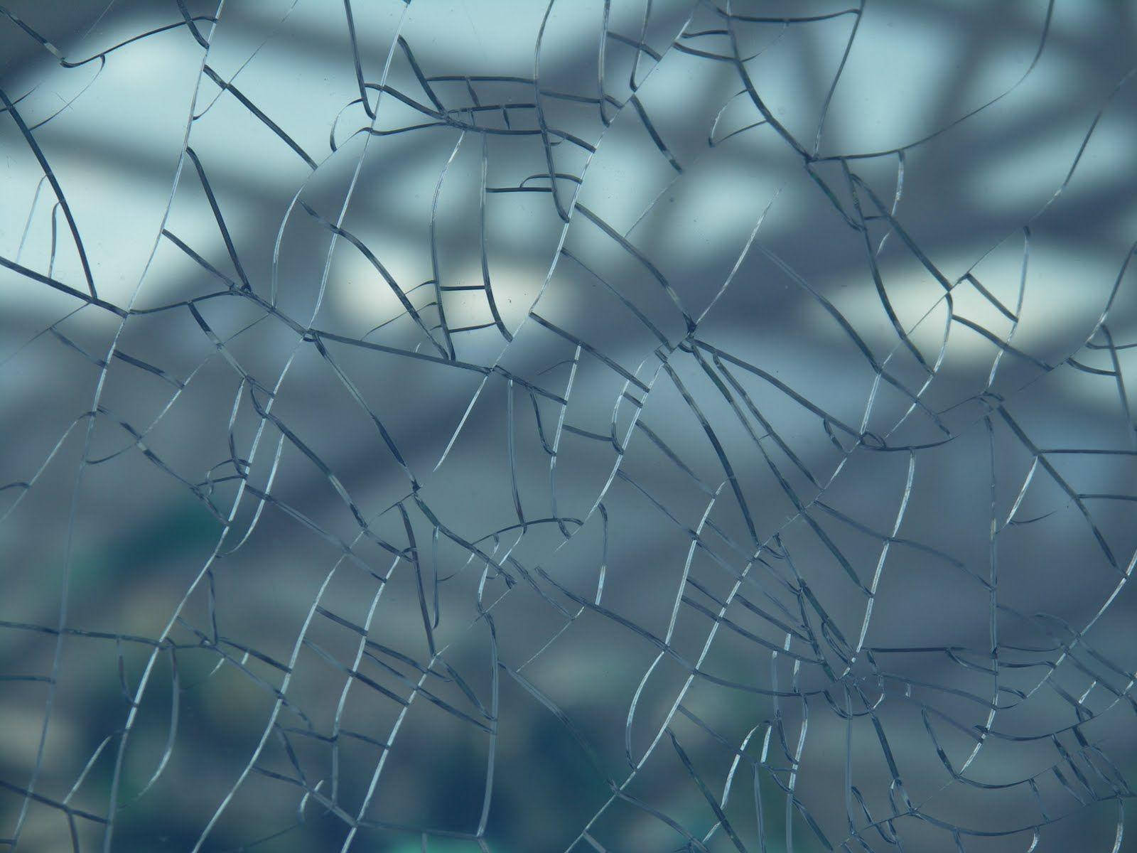 Cracked Computer Screen Geometric Cracks Wallpaper