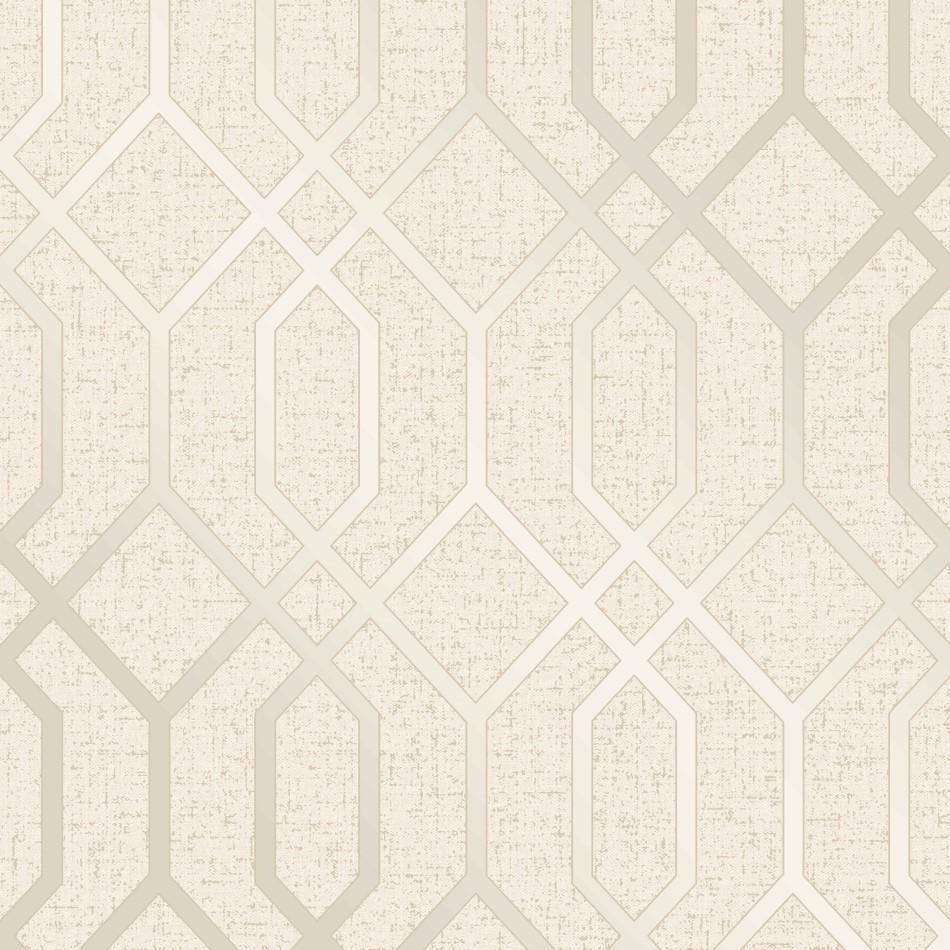 Cream Geometric Quartz Wallpaper