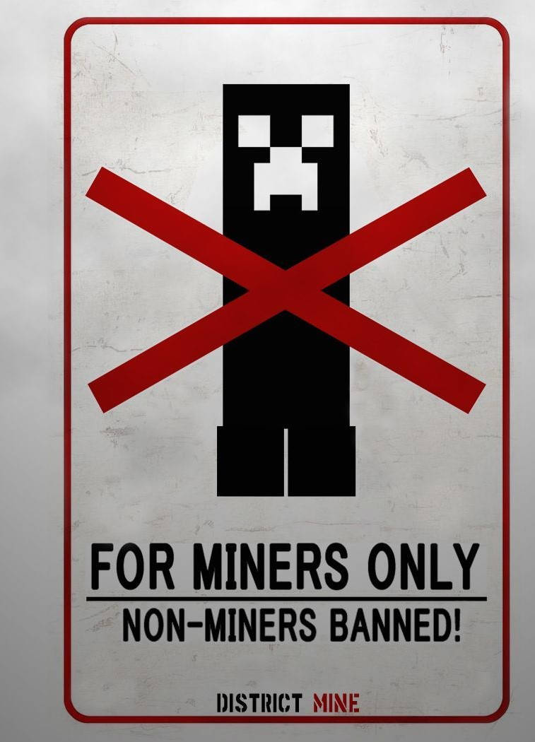 Creeper Signage Minecraft Meme Wallpaper