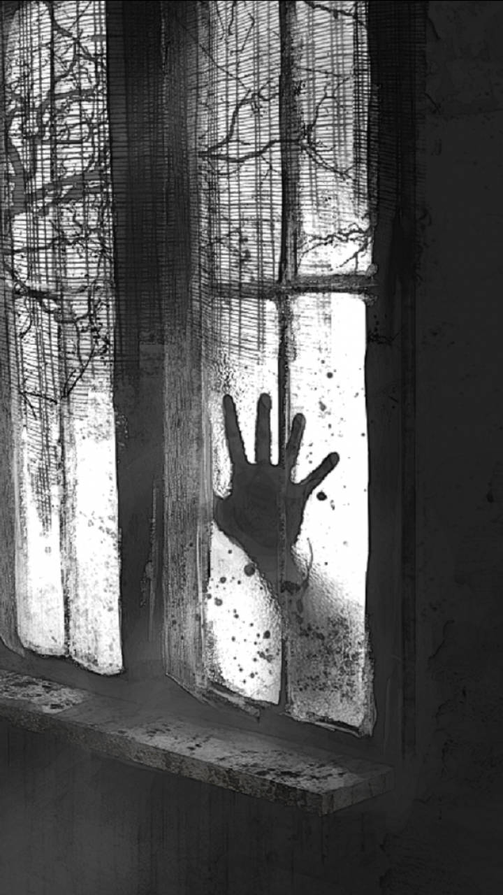 Creepy Hand On Window Wallpaper