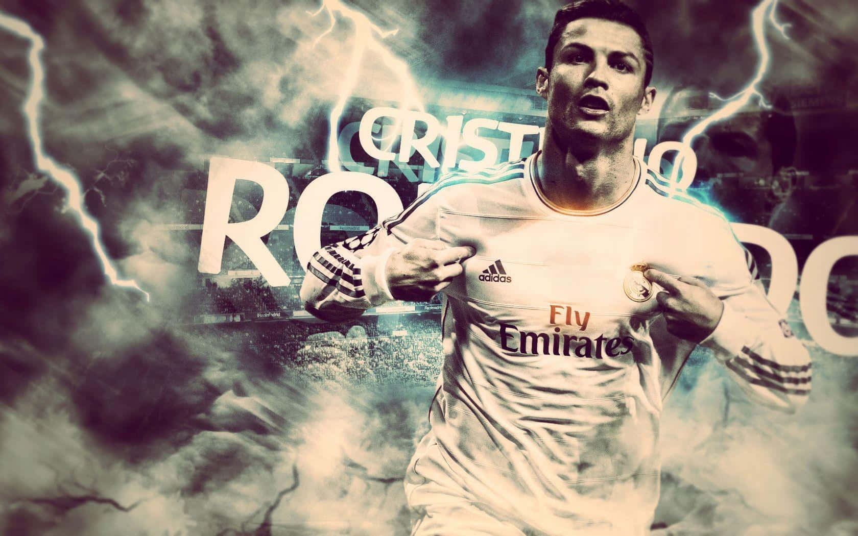 Cristiano Ronaldo Celebrating After Scoring A Goal Wallpaper