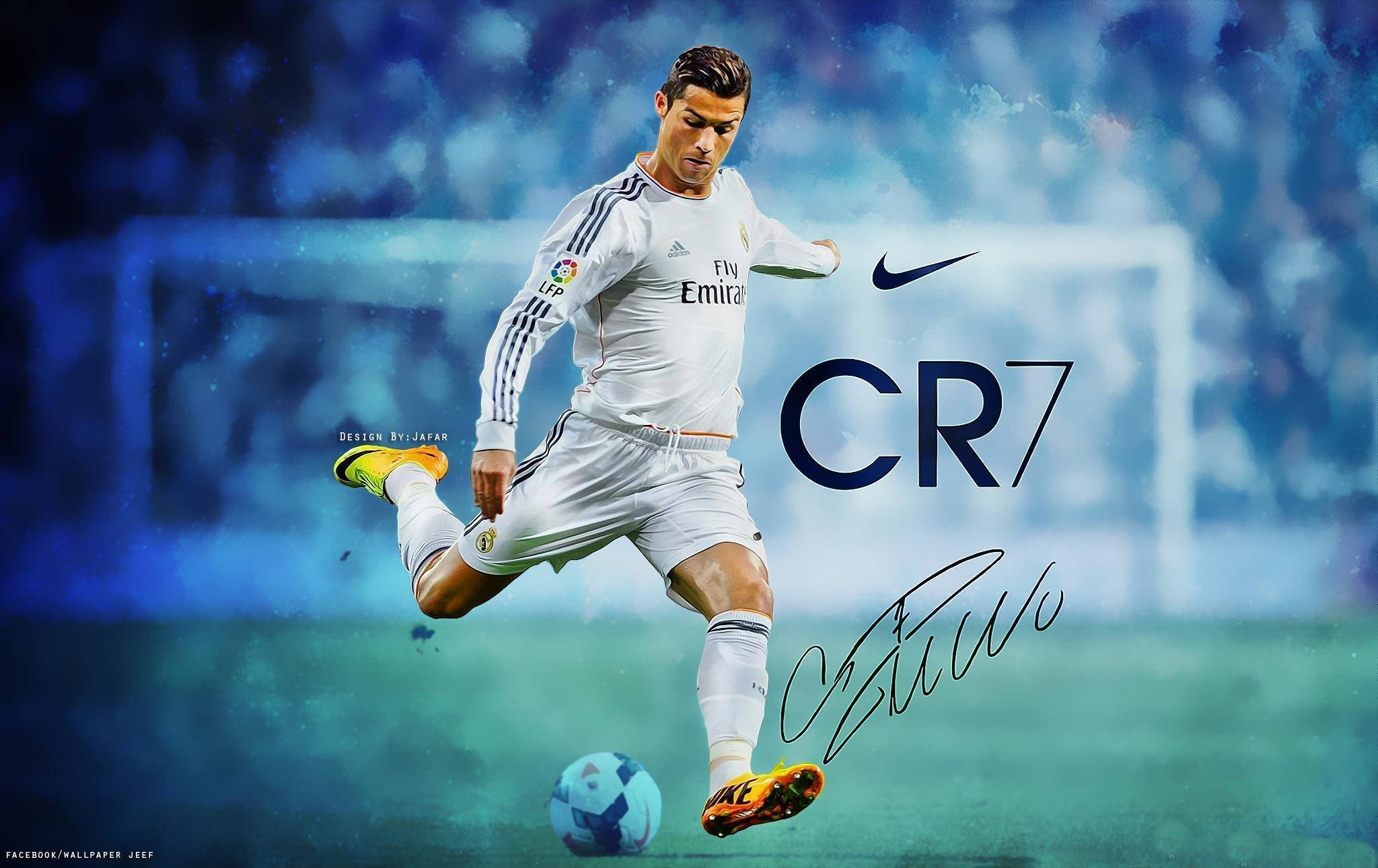 Cristiano Ronaldo Cool Superstar Digital Art Wallpaper