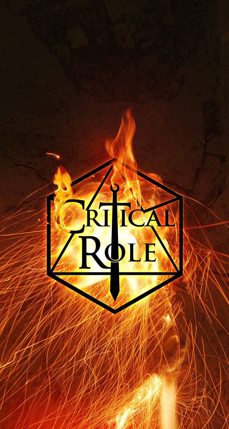 Critical Role Logo On Fire Wallpaper