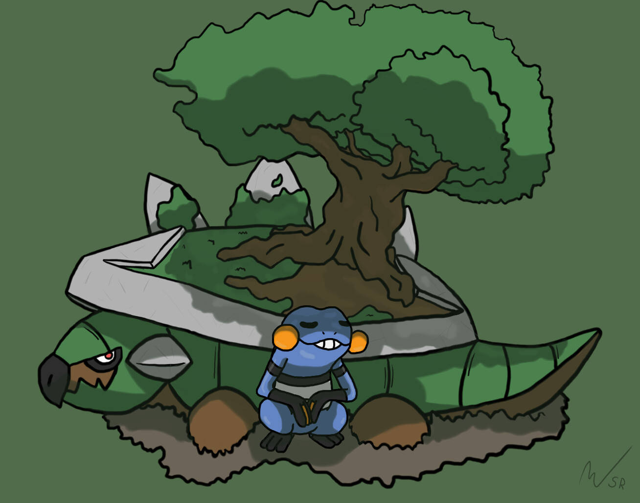 Croagunk And Torterra Wallpaper