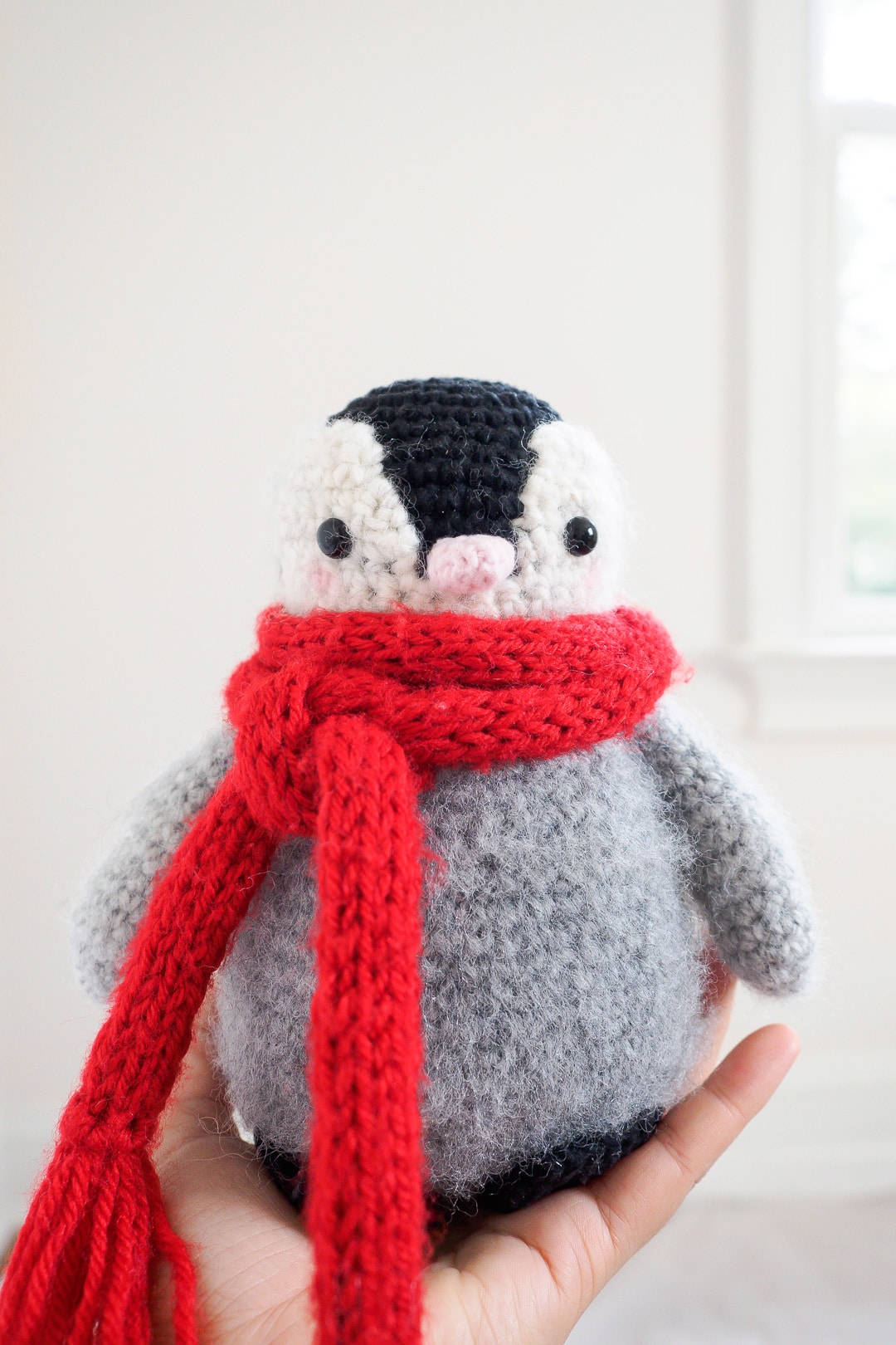Crocheted Baby Penguin With Scarf Wallpaper