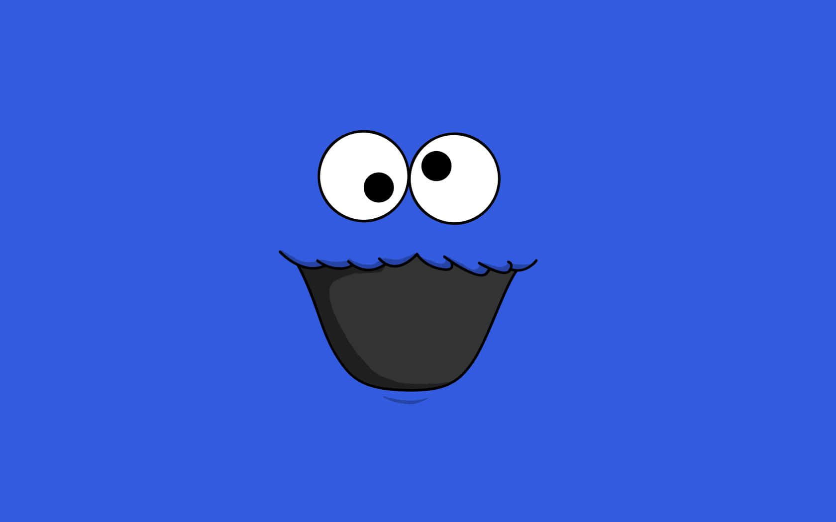 Cross Eyed Cookie Monster Funny Face Wallpaper