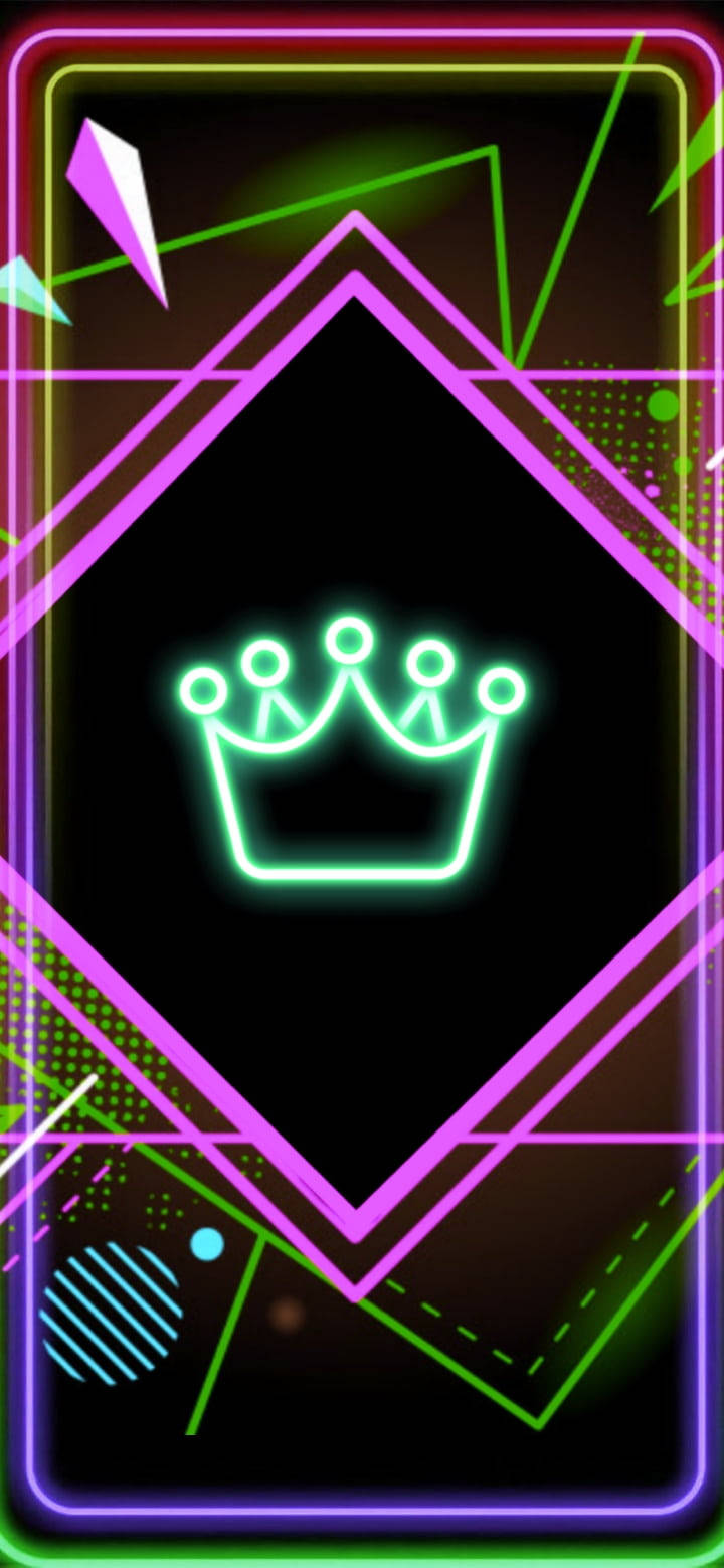 Crown Neon Aesthetic Iphone Wallpaper