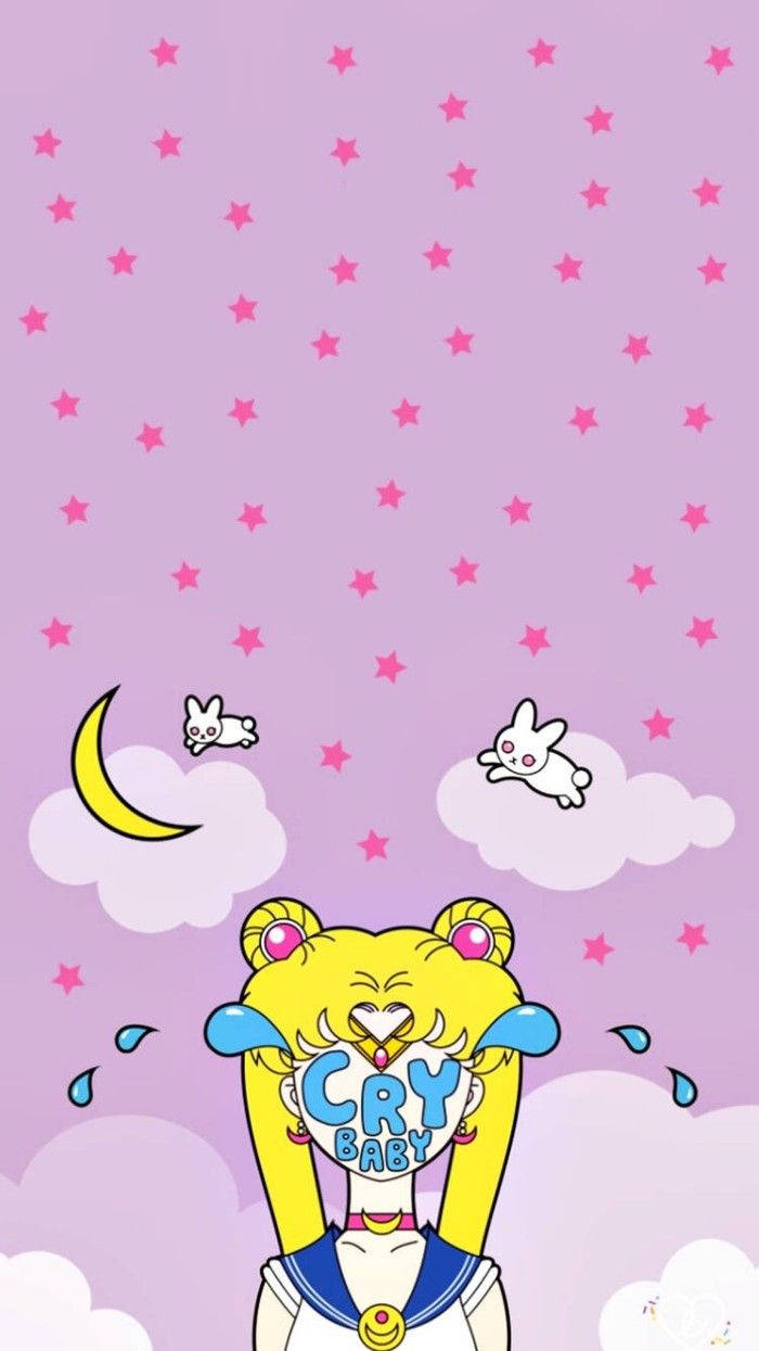 Crying Sailor Moon Iphone Wallpaper